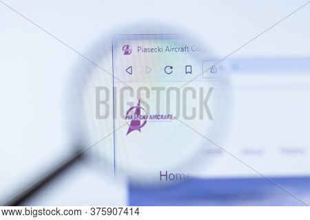 Moscow, Russia - 1 June 2020: Piasecki Helicopter Website With Logo , Illustrative Editorial