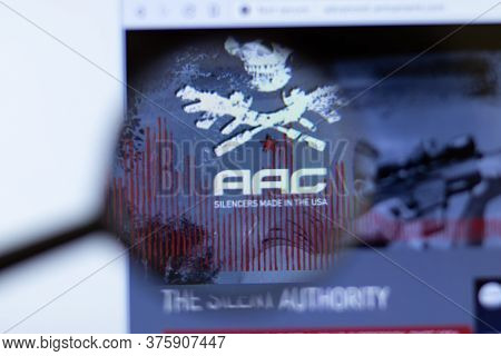 Moscow, Russia - 1 June 2020: Advanced Armament Corporation Aac Website With Logo , Illustrative Edi