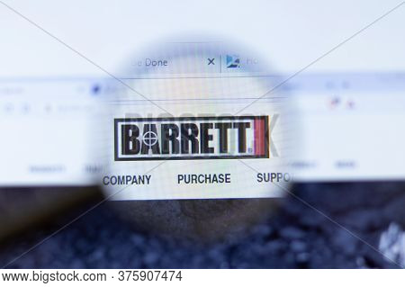 Moscow, Russia - 1 June 2020: Barrett Firearms Manufacturing Website With Logo , Illustrative Editor