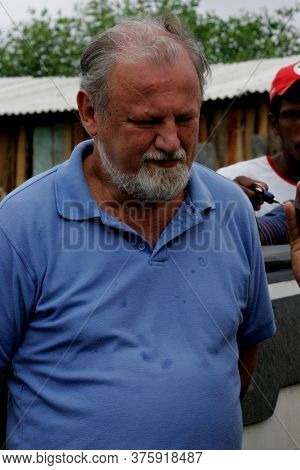 Itamaraju, Bahia / Brazil - March 10, 2011: Joao Pedro Stedile, National Leader Of The Landless Move