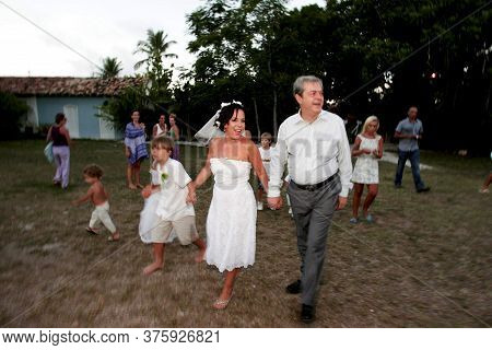 Porto Seguro, Bahia / Brazil - February 27, 2010: Wedding Ceremony Of Singer Bebel Gilberto With Did