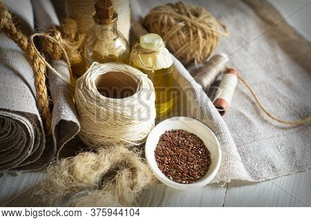 Flax Products, Linen Textiles, Rope, Threads, Linseed Oil And Flax Seed