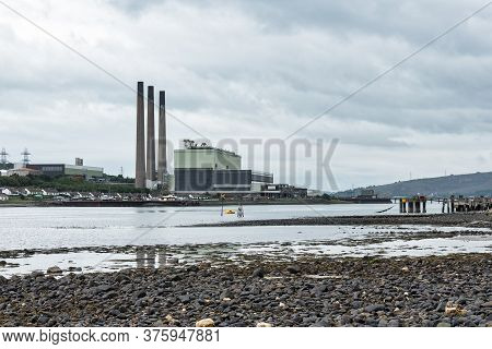Larne, Northern Ireland- July 4, 2020: Ballylumford Power Station On The Shores Of Larne Harbor