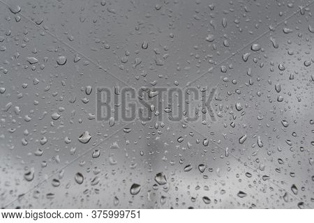 The Drops Of Rain On A Window, In Madrid, Spain