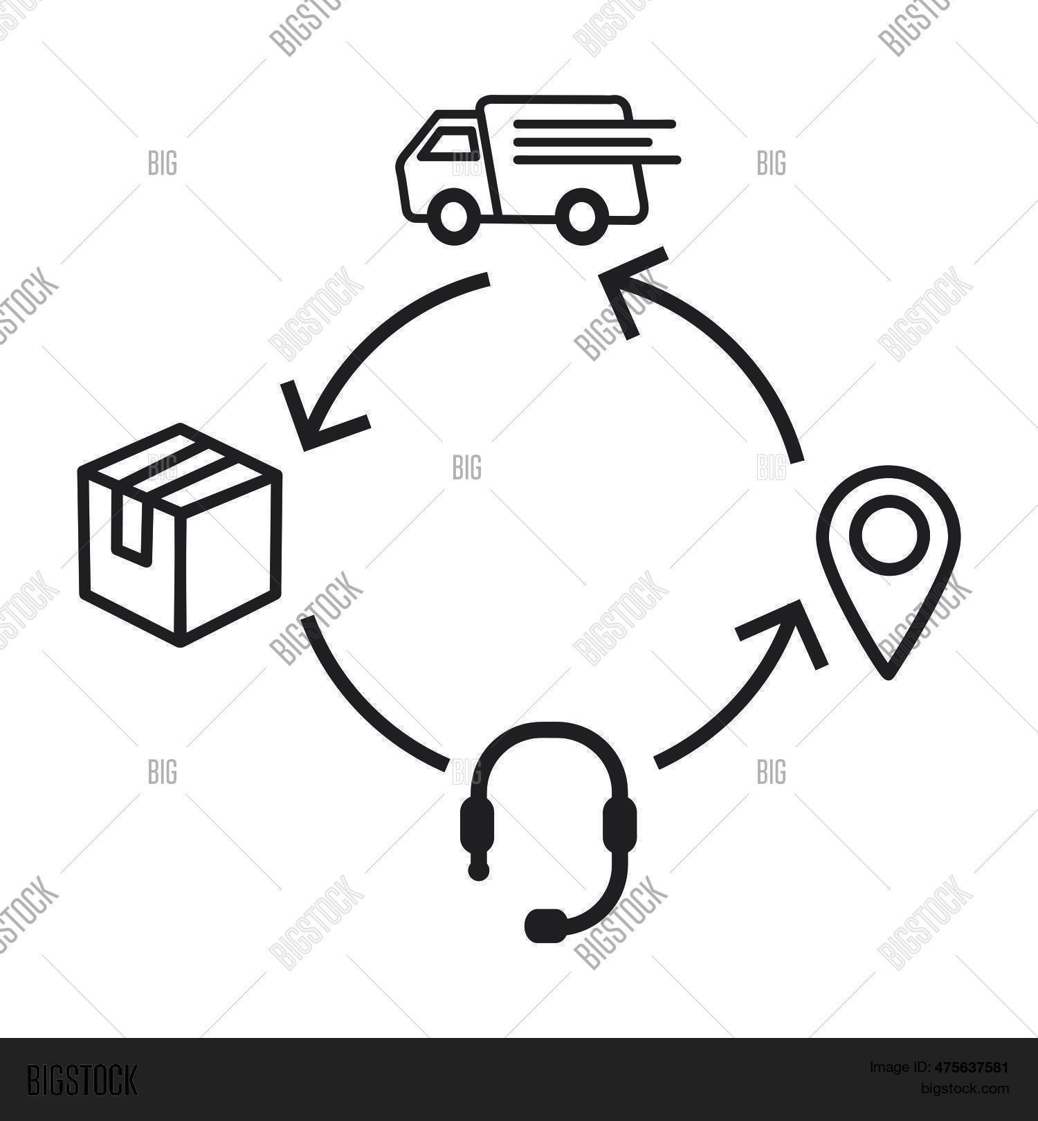 Supply Chain Icon. Vector & Photo (Free Trial) Bigstock