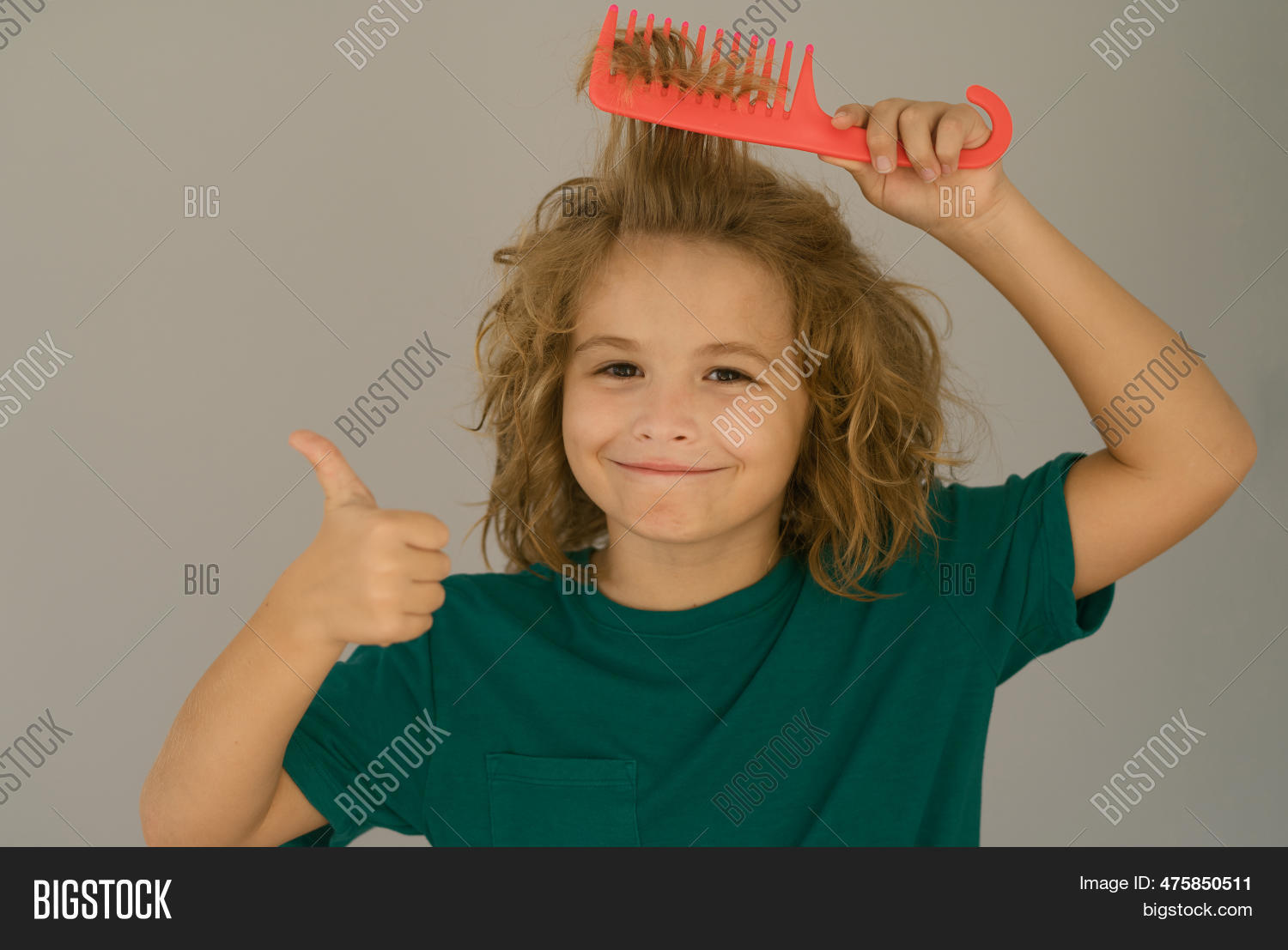 Boy Brushes His Hair. Image & Photo (Free Trial) Bigstock