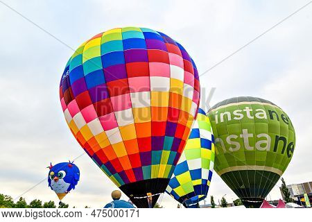 Igualada, Barcelona, July 07 De 2022. 26th European Balloons Festival. Concentration Of Hot Air Ball