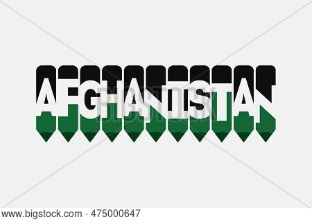Afghanistan Text With Pencil Symbol Creative Ideas Design. Afghanistan Flag Color Concept Vector Ill