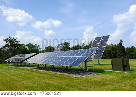 Solar Pannels Collecting Energy From The Sun.