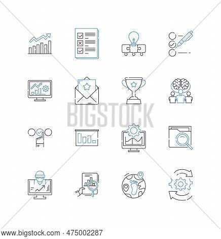 Budget Tracking Line Icons Collection. Expenses, Budgeting, Savings, Accounts, Planning, My Manageme