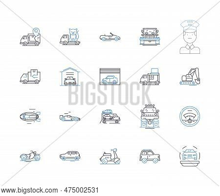 Movement Line Icons Collection. Flow, Progress, Mobility, Motion, Stride, Rhythm, Drive Vector And L