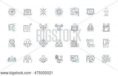 Learning Journey Line Icons Collection. Discovery, Exploration, Growth, Transformation, Progress, Ev