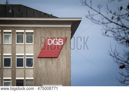 Cologne, Germany - November 12, 2022; Selective Blur On Dgb Logo On Office In Cologne. Dgb, Deutsche