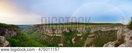 Spring Cloudy View Of Bakhchisaraj Town Environs (chufut Kale, Crimea, Ukraine)