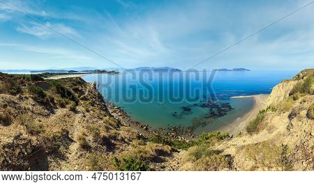Morning Sea Rocky Coast Landscape (narta Lagoon, Vlore, Albania).