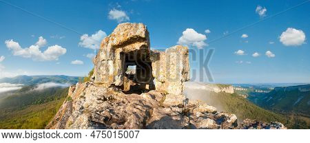 Morning Cloudy View From One Of Mangup Kale Cavernicolous Rooms - Historic Fortress And Ancient Cave