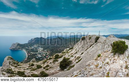 Sokol Rock Top And Coastline Of Novyj Svit Reserve, Crimea, Ukraine.