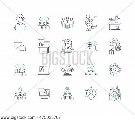 Skill Development Line Icons Collection. Training, Learning, Improvement, Growth, Development, Progr