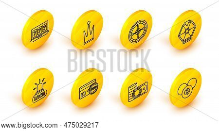 Set Line Billiard Pool Snooker 8 Ball, Casino Chips And Stacks Money Cash, Credit Card, Losing, Luck