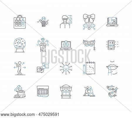 Avocations Line Icons Collection. Hobbies, Interests, Passions, Crafts, Art, Photography, Painting V