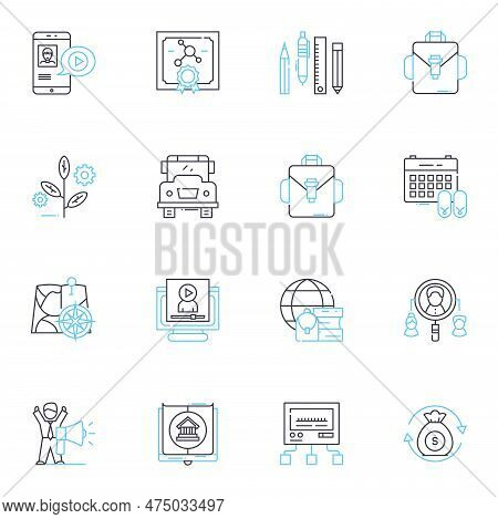 Benevolence And Community Linear Icons Set. Charity, Compassion, Kindness, Empathy, Generosity, Altr