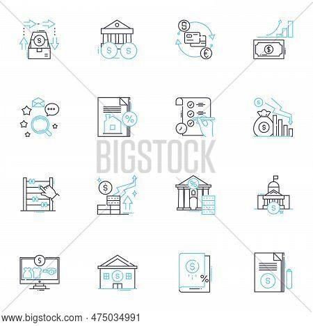 Early-stage Investment Linear Icons Set. Seed, Angel, Venture, Startup, Series A, Capital, Incubator