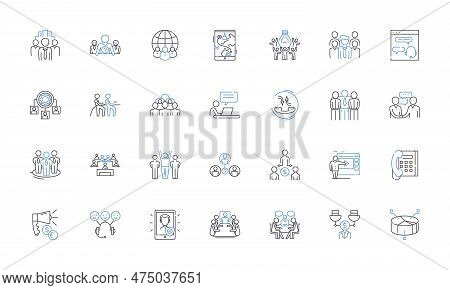Global Citizenship Line Icons Collection. Empathy, Diversity, Inclusion, Cooperation, Understanding,