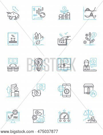 Performance Metrics Linear Icons Set. Efficiency, Accuracy, Productivity, Turnaround, Utilization, P