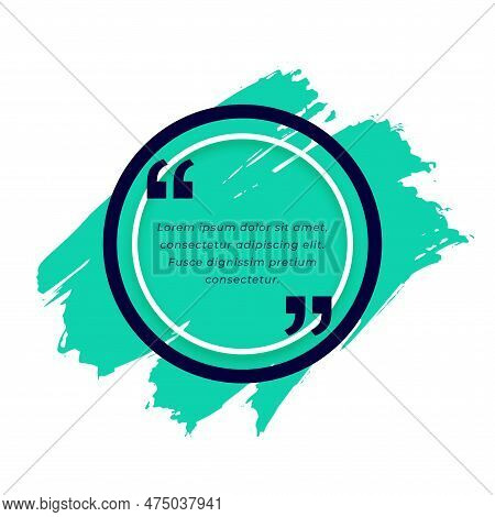 Quote Frame Background In Brush Stroke Style Vector