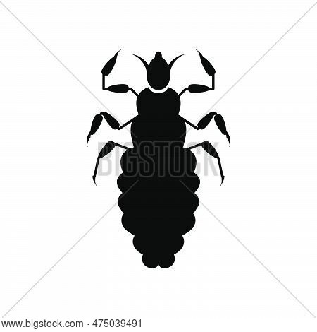 Head Louse Vector Icon Illustration On White Background..eps