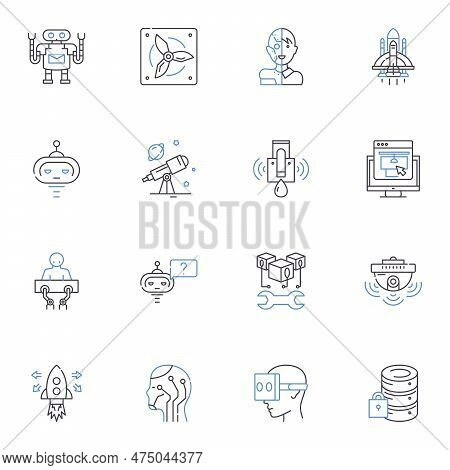 Renewable Energy Line Icons Collection. Solar, Wind, Hydro, Biomass, Geothermal, Tidal, Wave Vector 