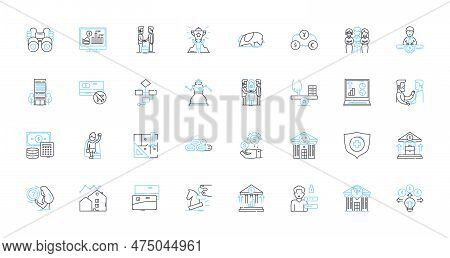 E-commerce Company Linear Icons Set. Shipping, Inventory, Marketing, Payments, Social, Returns, Cart