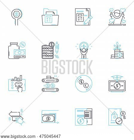 Cloud Computing And Storage Linear Icons Set. Virtualization, Scalability, Accessibility, Mobility, 