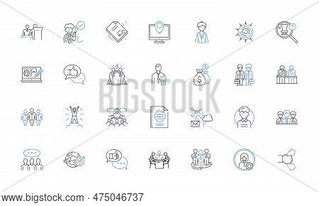 Human Development Line Icons Collection. Growth, Maturation, Evolution, Progression, Advancement, Ed