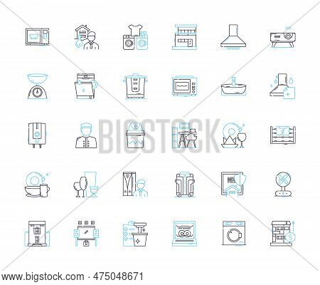 Hospitality Field Linear Icons Set. Service, Guest, Experience, Hospitality, Accommodation, Receptio