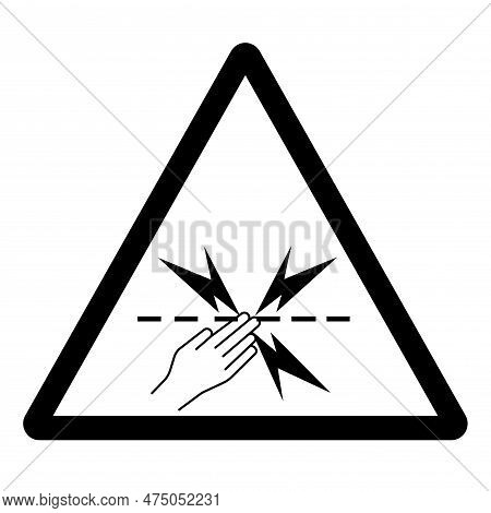 Warning Electric Fencing Symbol Sign, Vector Illustration, Isolate On White Background Label .eps10