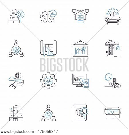 Hospitality Industry Line Icons Collection. Hospitality, Tourism, Accommodation, Customer Service, T