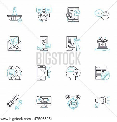 Legal And Compliance Linear Icons Set. Ethics, Regulation, Governance, Compliance, Lawful, Policies,