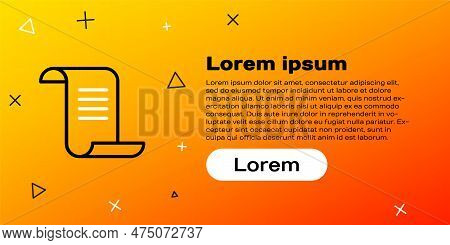 Line Ancient Magic Book With Alchemy Recipes And Mystic Spells And Enchantments Icon Isolated On Yel