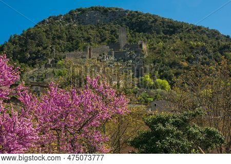 A Spring View Of The Old Tower Of Ferentillo Village In Valnerina, Umbria Region, Italy