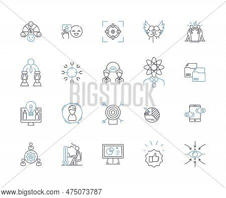 Professional Alliance Line Icons Collection. Partnership, Collaboration, Nerk, Synergy, Connection, 