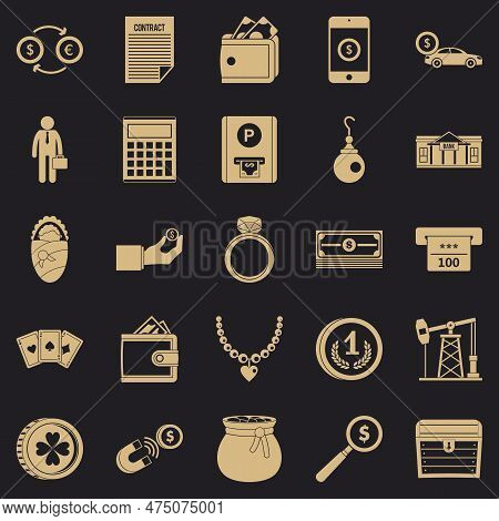 Holding Icons Set. Simple Set Of 25 Holding Icons For Web For Any Design