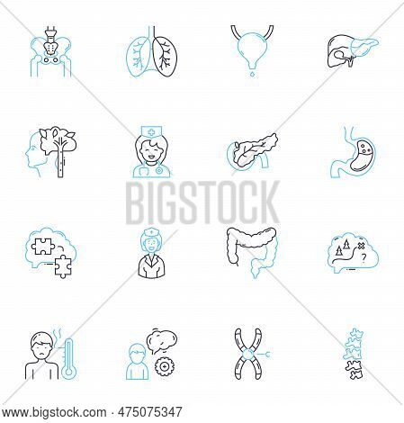 Household Wellbeing Linear Icons Set. Cleanliness, Organization, Comfort, Safety, Health, Maintenanc