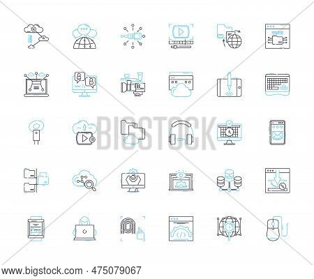 Social Nerks Linear Icons Set. Community, Connection, Engagement, Interaction, Friendship, Nerk, Col