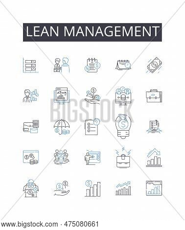 Lean Management Line Icons Collection. Agile Management, Green Energy, Clean Technology, Creative Wo