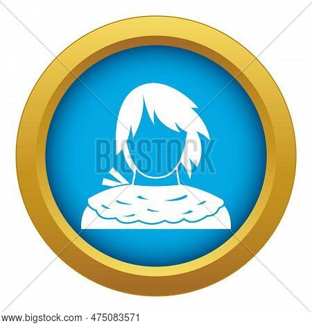 Male Shorn Icon Blue Isolated On White Background For Any Design