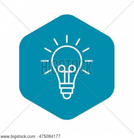 Light Idea Bulb Icon. Outline Light Idea Bulb Icon For Web Design Isolated On White Background