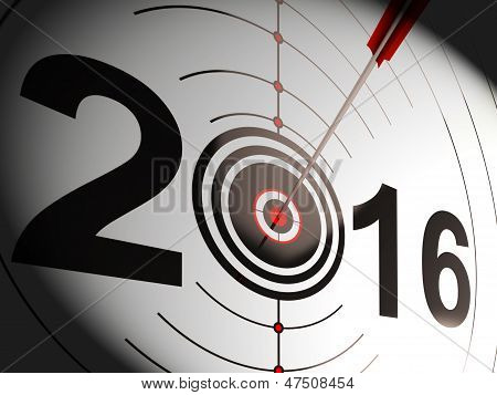 2016 Projektion Ziel zeigt erfolgreiche Zukunft