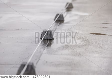 Thick Aluminum Wire For Grounding Buildings. Grounding Wire To Protect The Building Structure From S