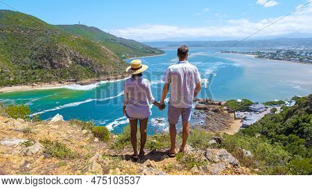 A Panoramic View Of The Lagoon Of Knysna, South Africa.beach In Knysna, Western Cape